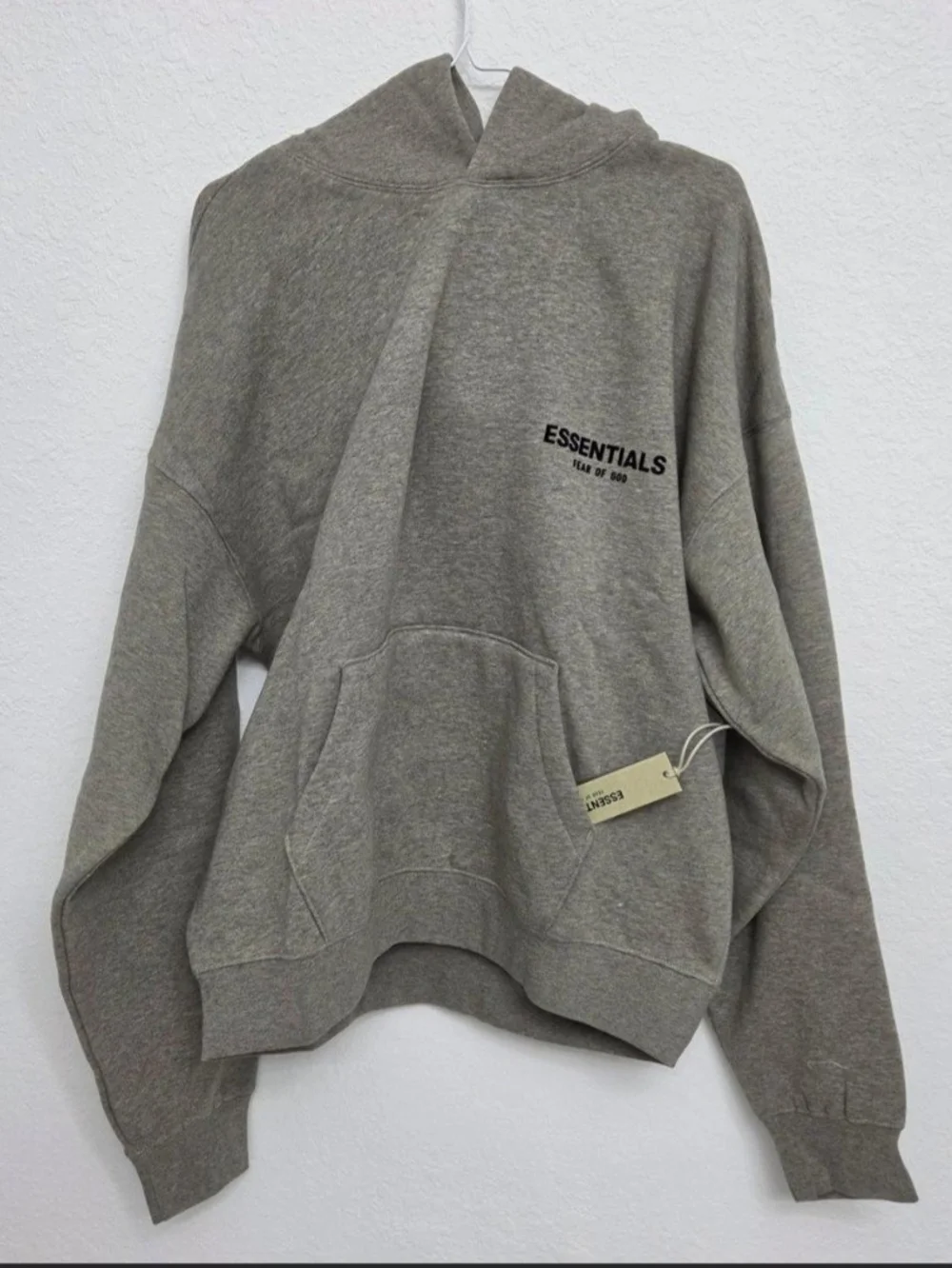 Essentials Men’s Crewneck Hoodie in Heather Gray